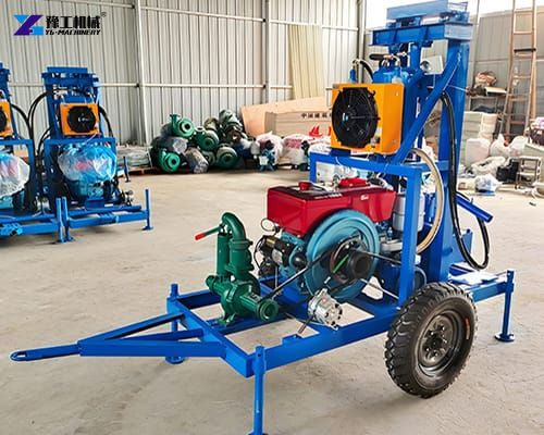 portable water well drill rig display