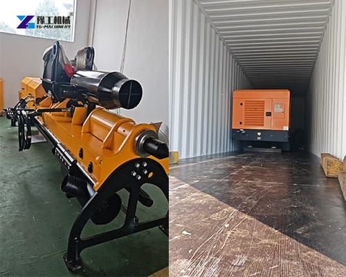 integrated rock drill and splitter for shipment