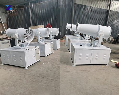 fog cannon machine display in the factory