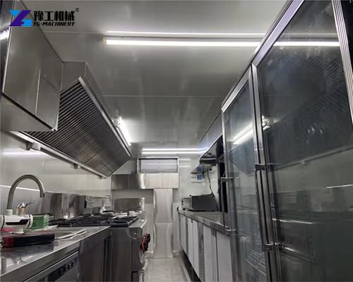 inner design of the fast food trailer
