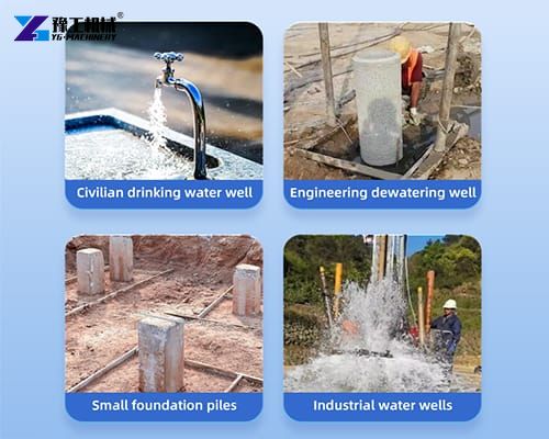 small water well drilling machine application