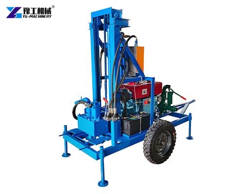 wheeled small water well drilling machine