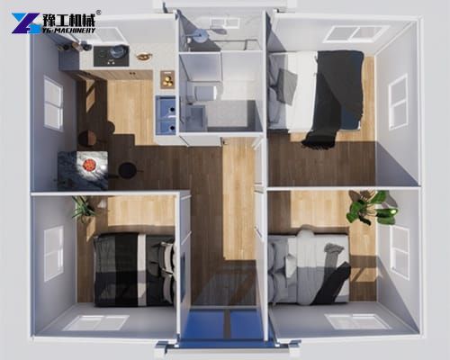 20ft expandable house with 3 bedroom and 1 bathroom