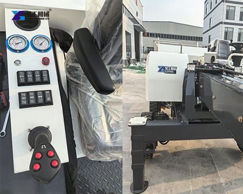 control part of telescopic boom laser concrete screed