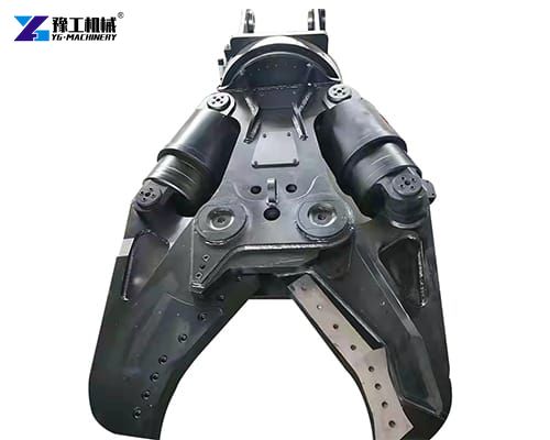 excavator metal shear with double cylinder