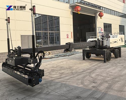 telescopic boom concrete laser screed display