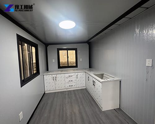 kitchen cabinet in the 2-bedroom 40ft prefab house