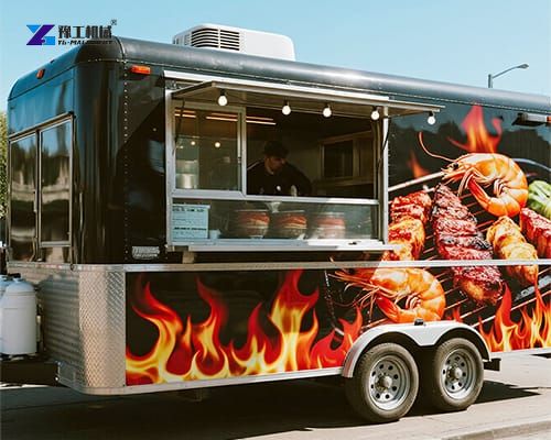YG food trailer for barbecue