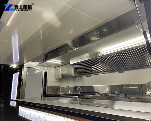 inner display of the mobile kitchen trailer