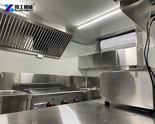 inner part of the mobile kitchen trailer for sale