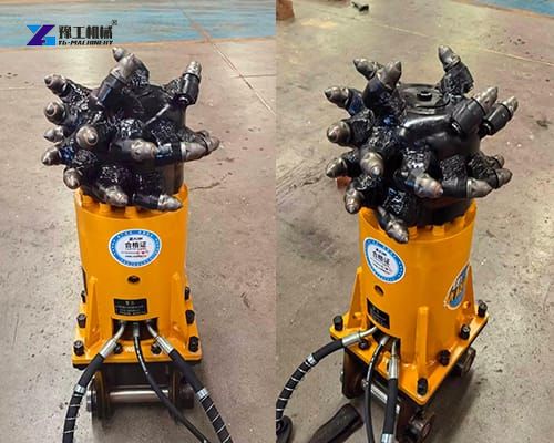 vertical drum cutter attachment in factory