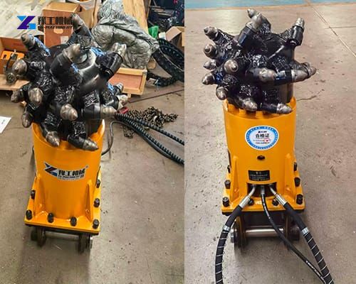 vertical drum cutter for excavator in factory