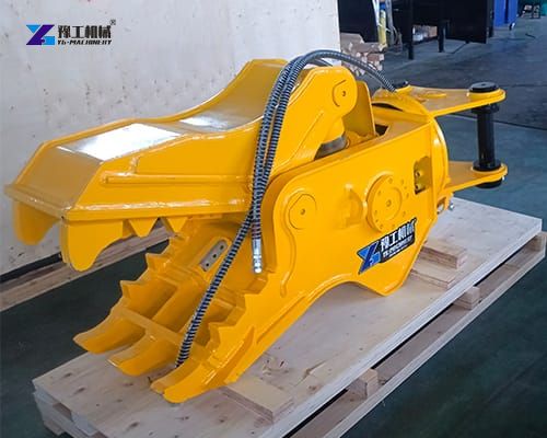 excavator pulverizer attachment for concrete demolition
